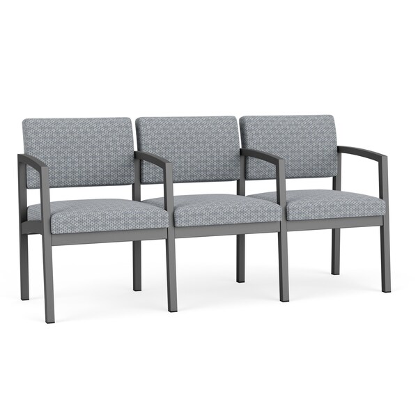 Lesro Lenox 3 Seat Tandem Seating W/ Arms, 64.5 in W 24.5 in L 32 in H LS3103 - main